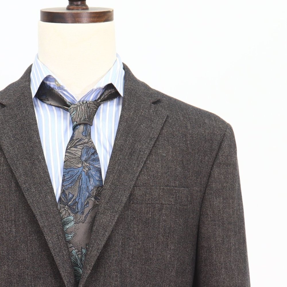 Kenneth Cole 42L Brown Solid 2-Button Sport Coat Blazer Jacket O156 - Picture 5 of 11